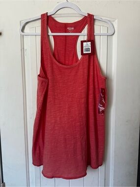 NWT Mossimo Slub Knit Racerback Tank Top - Coral Orange - XL